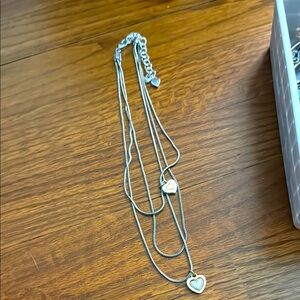 Silver Heart Pendant Necklace- Brighton